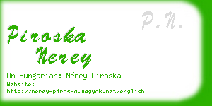 piroska nerey business card