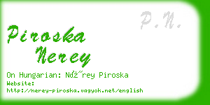 piroska nerey business card